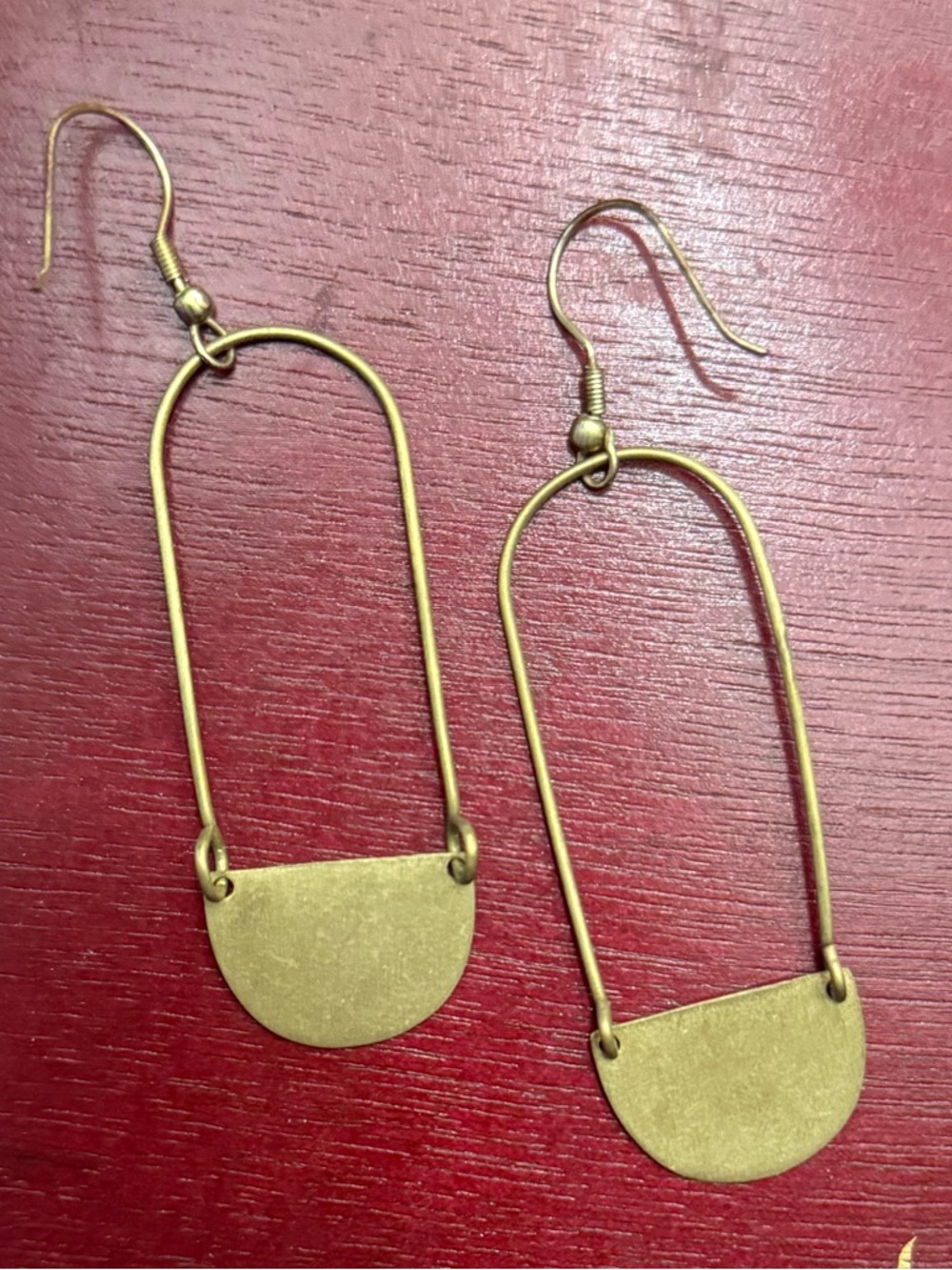 Gold geometric drop earrings